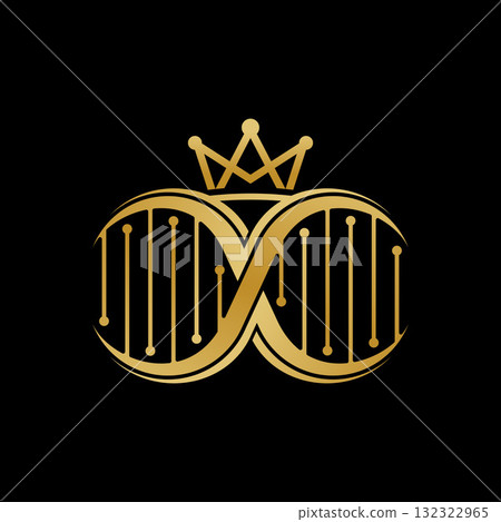 Logo design graphic concept creative premium vector stock image top sell line infinity DNA top crown health generic science chain helix chemistry atom Logo design graphic concept creative premium vector stock image top sell line infinity DNA top crown health generic science chain helix chemistry atom 132322965