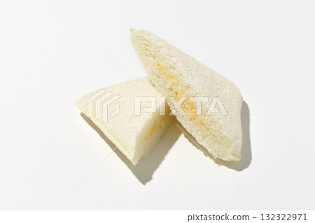 Egg sandwich photographed on a white background Egg sandwich photographed on a white background 132322971