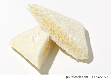 Egg sandwich photographed on a white background Egg sandwich photographed on a white background 132322974
