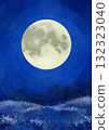 夢幻般的月夜背景插畫素材 132323040
