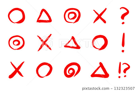 手寫圓圈,圓形,三角形,紅色 手寫圓圈,圓形,三角形,紅色 132323507