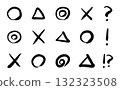 手寫圓、圓形、三角形標記 132323508