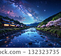 The sparkling Amanogawa River along the river 132323735