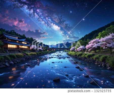 The sparkling Amanogawa River along the river The sparkling Amanogawa River along the river 132323735