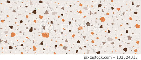 Speckle Terrazzo background. Abstract pattern with colorful stone. Marble floor texture. Classic paving design. Modern vector illustration. Vintage vector illustration 132324315