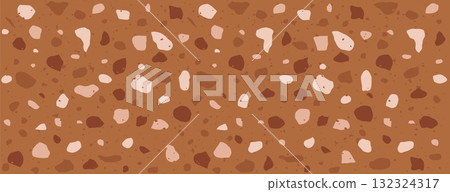 Speckle Terrazzo texture. Pattern with glass, marble and natural stone. Minimalist background in venetian style. Vintage vector illustration Speckle Terrazzo texture. Pattern with glass, marble and natural stone. Minimalist background in venetian style. Vintage vector illustration 132324317