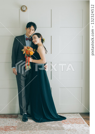 Bridal image of a colored dress 132324512