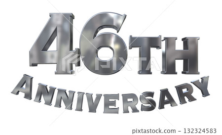 3DCG文字“46週年/46週年紀念馬克·斯帕克” 132324583