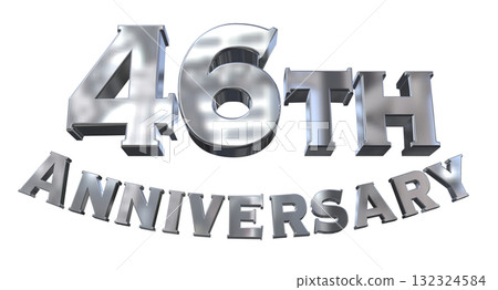 3DCG text "46th Anniversary/46th Anniversary Mark Sparkle" 132324584
