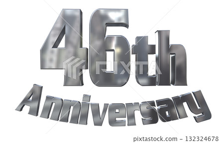 3DCG文字“46週年/46週年紀念馬克·斯帕克” 132324678