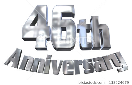 3DCG文字“46週年/46週年紀念馬克·斯帕克” 132324679