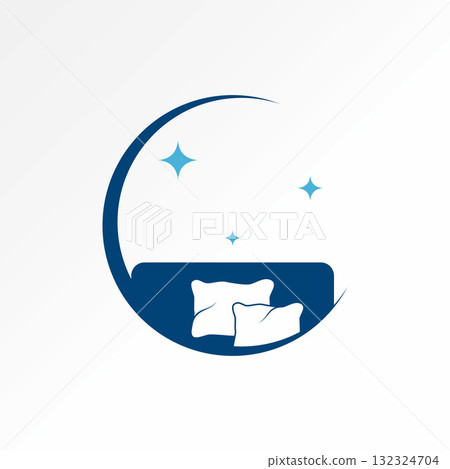Logo design graphic concept creative premium vector stock image top sell two sleeping pillow mattress crescent moon night stars hotel relaxation bed Logo design graphic concept creative premium vector stock image top sell two sleeping pillow mattress crescent moon night stars hotel relaxation bed 132324704