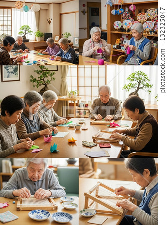 老人專心做手工，享受寧靜時光 132325047