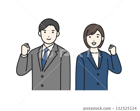 做膽量姿勢的企業人 做膽量姿勢的企業人 132325114