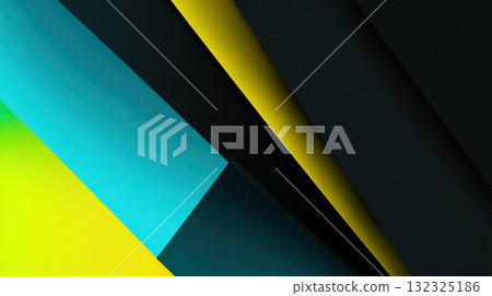 Abstract geometric background with neon yellow, blue, and black shapes, modern and dynamic style Abstract geometric background with neon yellow, blue, and black shapes, modern and dynamic style 132325186