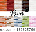 Set of different color seamless patterns brick 132325769
