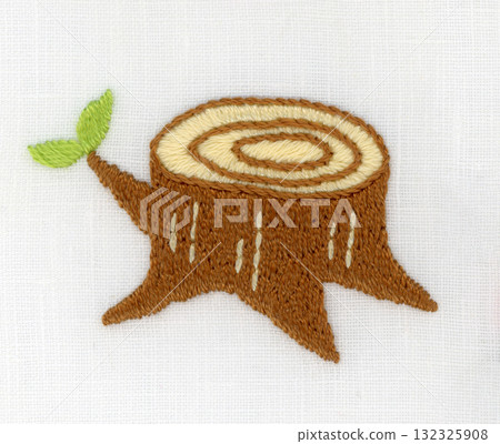 可愛的樹樁刺繡 可愛的樹樁刺繡 132325908