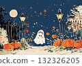 Pumpkin patch and ghost 132326205