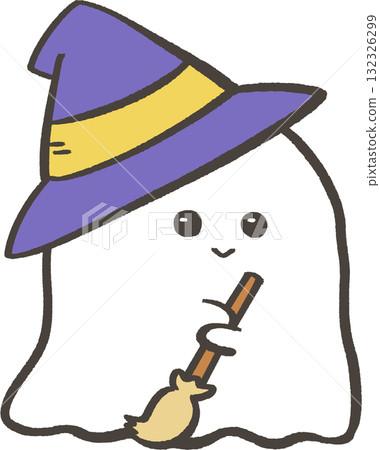 Ghost_Hat(Purple) and Broom Ghost_Hat(Purple) and Broom 132326299