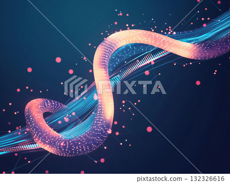 Abstract background of electric cables with fiber optics. AI Generated. Abstract background of electric cables with fiber optics. AI Generated. 132326616