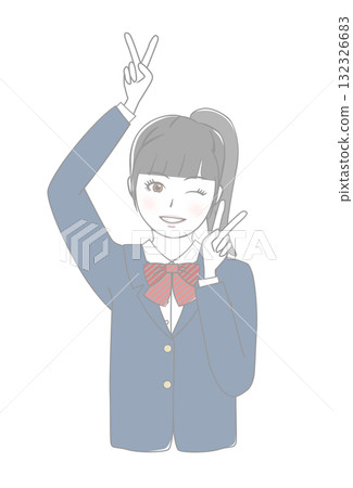 做和平標誌的女孩 做和平標誌的女孩 132326683