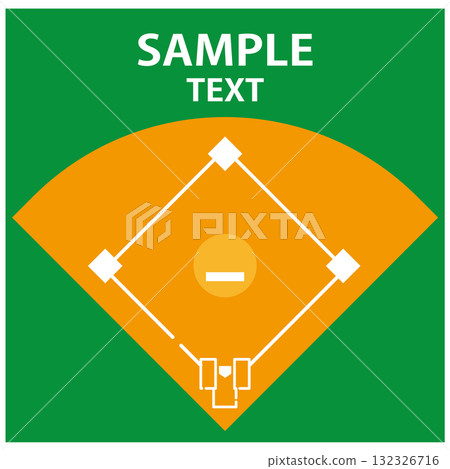 Baseball stadium text frame illustration material Baseball stadium text frame illustration material 132326716