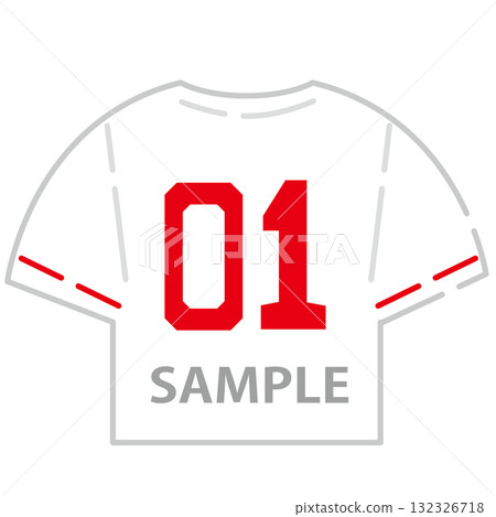 棒球製服號碼文字框架插圖 132326718