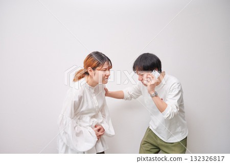 Anxious pregnant woman, phone call, maternity, childbirth Anxious pregnant woman, phone call, maternity, childbirth 132326817