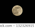 Full moon floating in the night sky 132326915