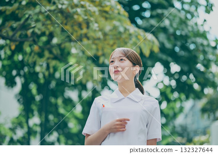 Portrait of a female nurse 132327644