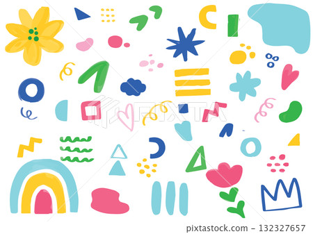 Set of colorful abstract watercolor illustrations 132327657