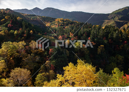 Autumn leaves of Tokachidake mountain range Autumn leaves of Tokachidake mountain range 132327671
