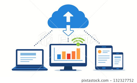 cloud computing system with data transfer between devices 132327752