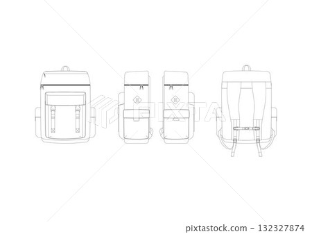 Rucksack Bagpack Template 132327874