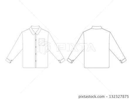Shirt Long Sleeves Template Shirt Long Sleeves Template 132327875