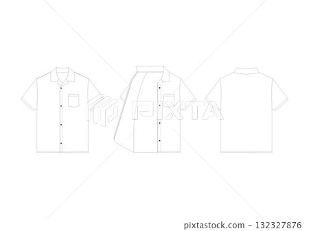 Shirt Short Sleeves Template Shirt Short Sleeves Template 132327876