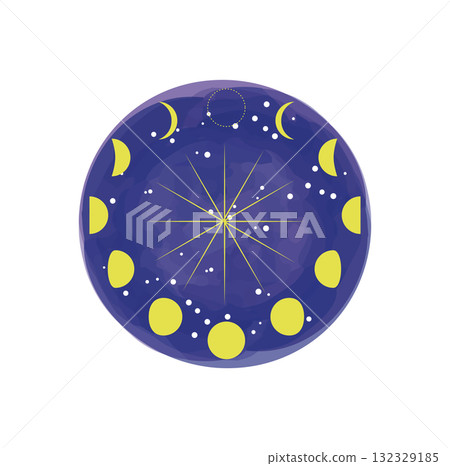 月相插圖 132329185