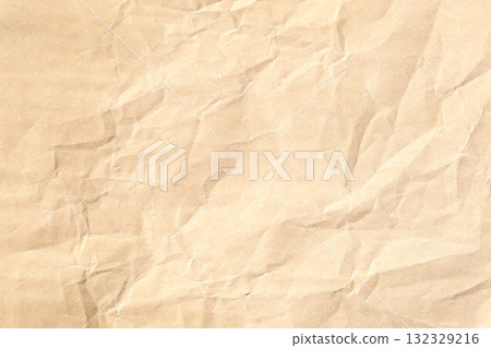 Brown crumpled paper macro texture Brown crumpled paper macro texture 132329216