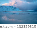 Winter Evening on the Beach in Lofoten 132329315