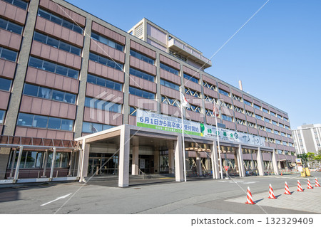 秋田縣秋田市秋田縣政府辦公室在晴天 秋田縣秋田市秋田縣政府辦公室在晴天 132329409