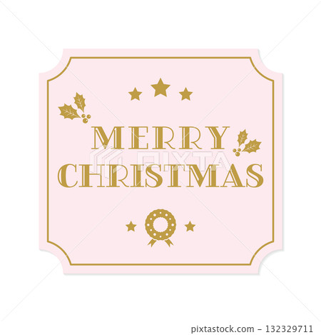 帶有時尚裝飾和經典框架的聖誕賀卡 帶有時尚裝飾和經典框架的聖誕賀卡 132329711