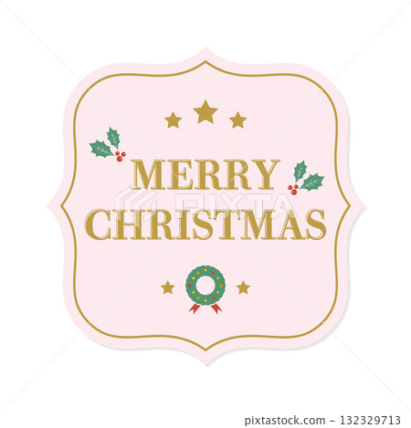 時尚可愛的紅色經典框架聖誕設計 時尚可愛的紅色經典框架聖誕設計 132329713