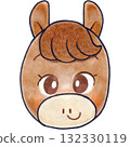 Deformed horse face raster illustration Deformed horse face raster illustration 132330119