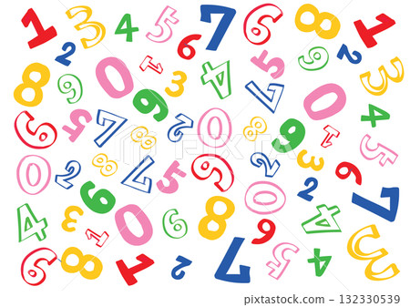 色彩鮮豔、流行的手寫數位背景材料 132330539