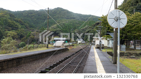 A view from the platform at Yoroi Station in Kami Town, Hyogo Prefecture 132330768