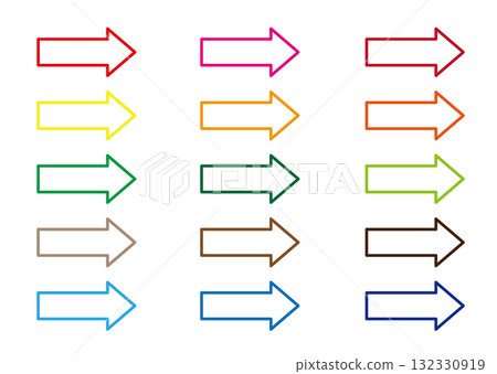 Colorful arrow set 132330919