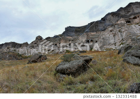 Vardzia Monastery cave city in Georgia 132331488