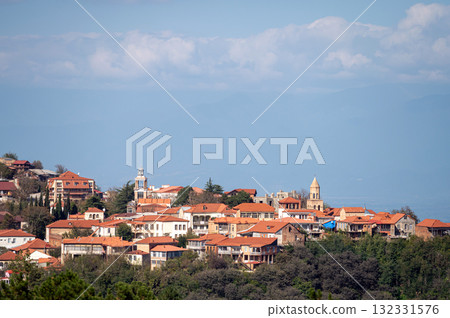 Sighnaghi or Signagi city in the Kakheti region of Georgia. Sighnaghi or Signagi city in the Kakheti region of Georgia. 132331576