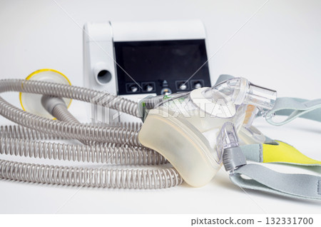CPAP machine with mask and hose, for people with sleep apnea, respiratory, or breathing disorder 132331700
