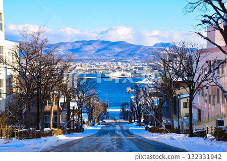 冬天的函館八幡坂 冬天的函館八幡坂 132331942